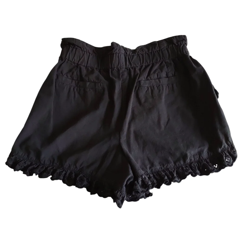 Sea New York Size 8 Kiara Light Black High Rise 100% Cotton Eyelet Shorts - Picture 3 of 16